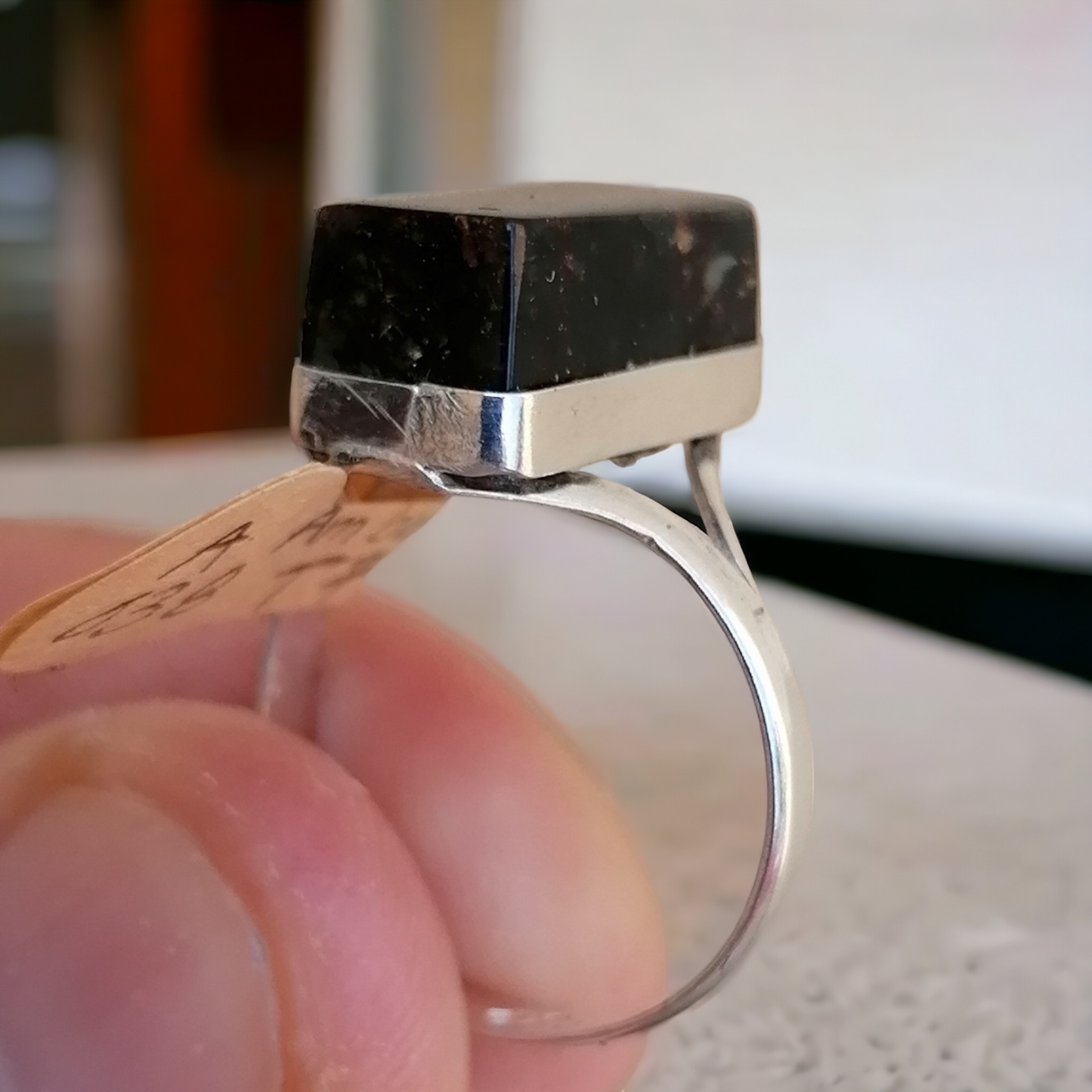 Anillo Ámbar y Plata 925 Talla 7