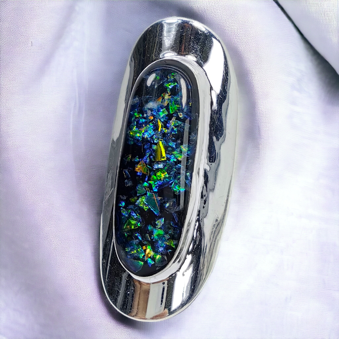 Anillo Ópalo Sintético Ajustable