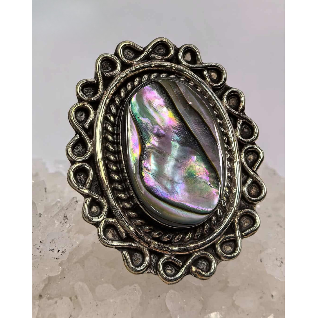 Anillo Garigoleado Abulón Ajustable