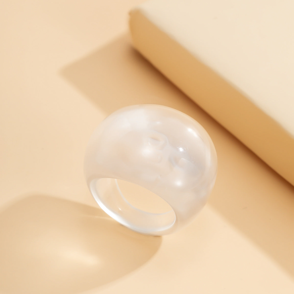 Anillo Resina Bola Transparente T7-T8