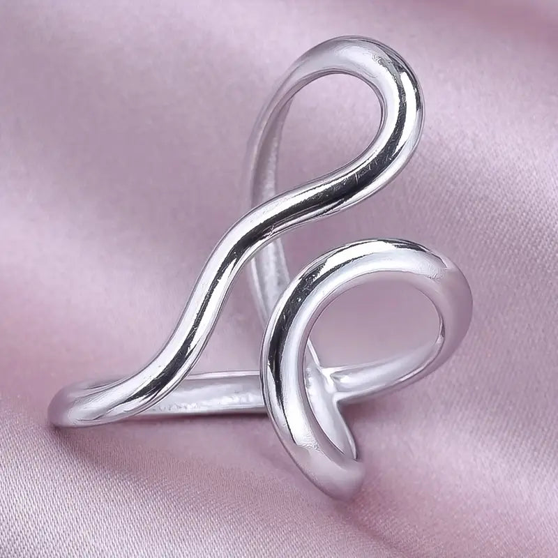 Anillo Plateado Pulgar Silueta
