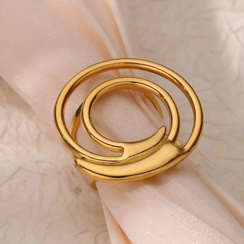 Anillo Dorado Espiral - Ajustable