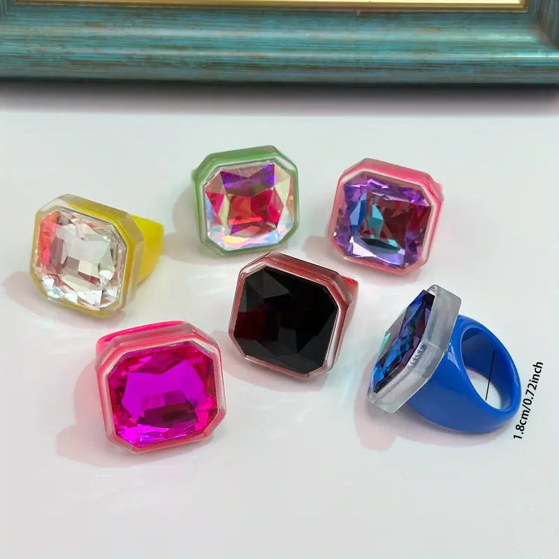 Anillos Resina Coloridos