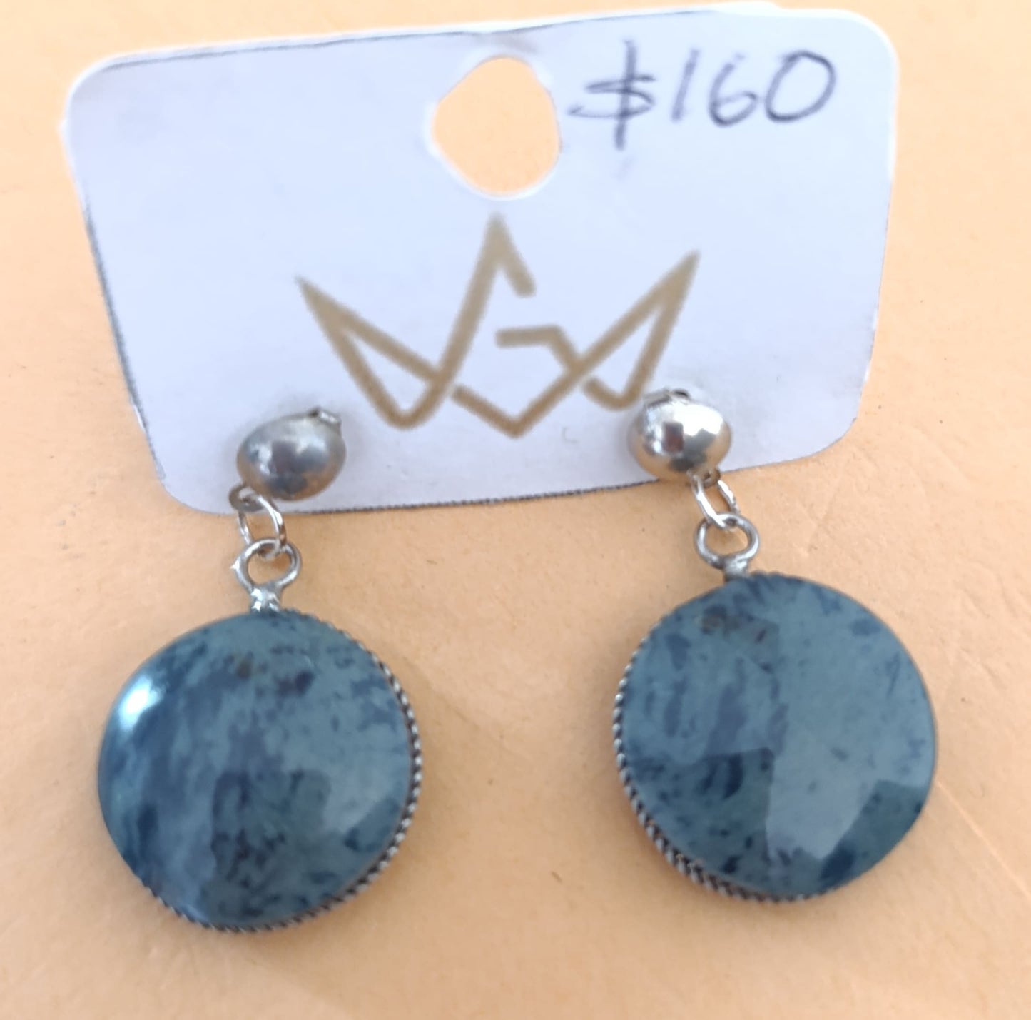 Aretes Circulares Obsidiana Telaraña