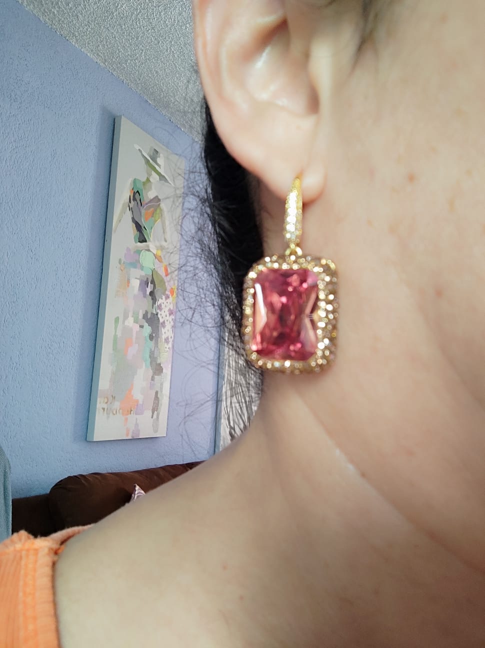 Aretes Dorados Sultanita y Circón