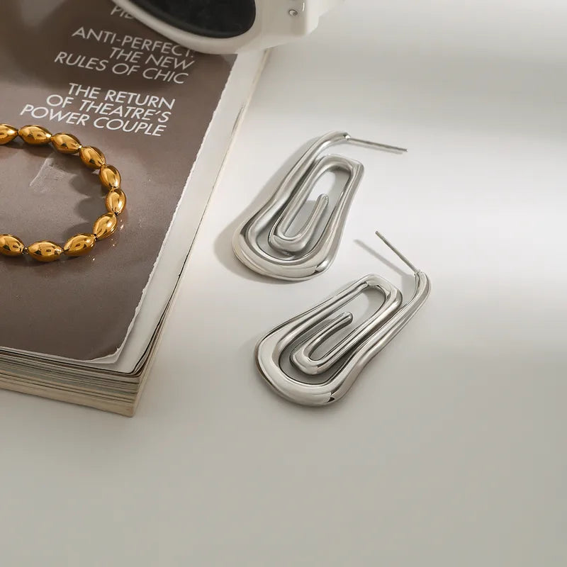 Aretes Plateados Espiral