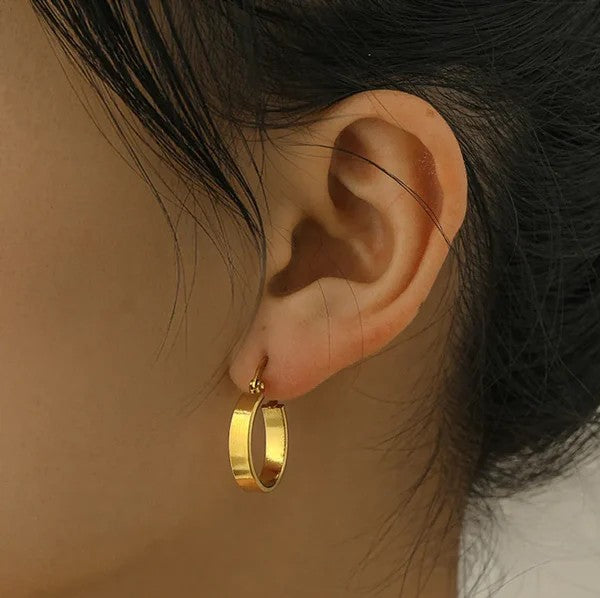 Aretes Dorados Arracadas Lisas