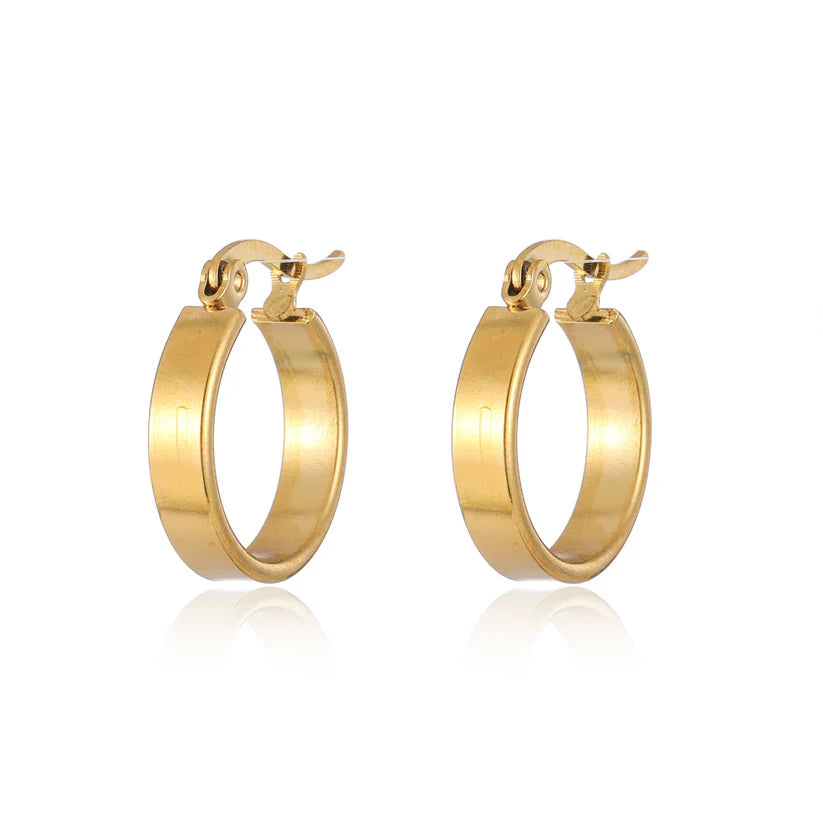 Aretes Dorados Arracadas Lisas