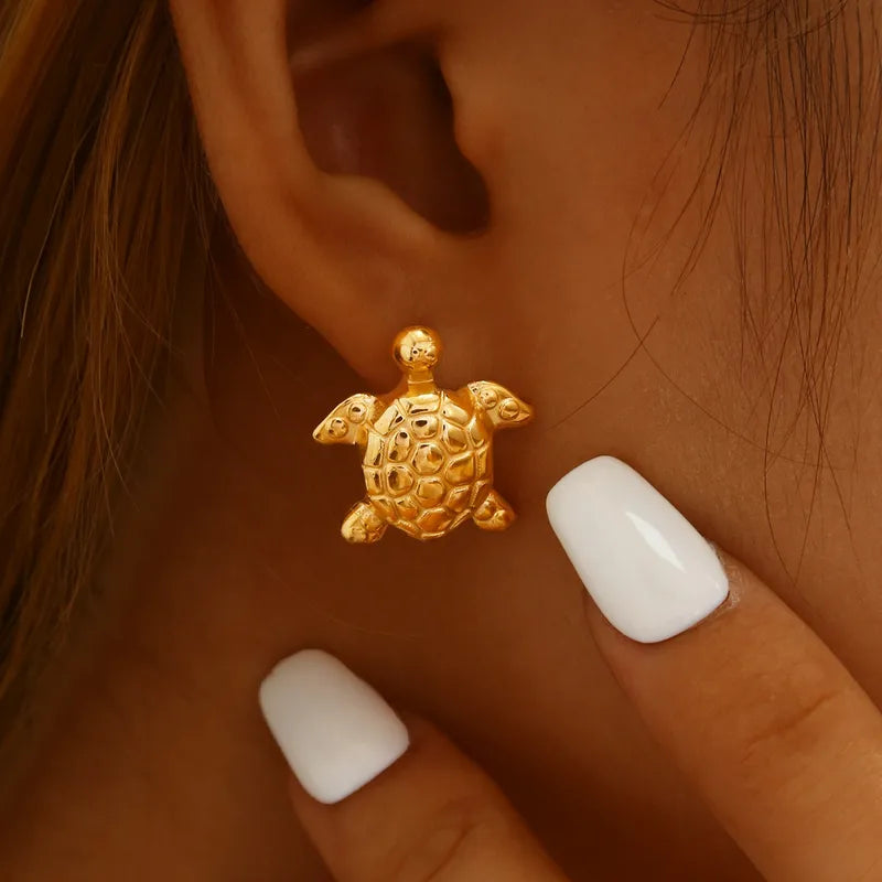 Aretes Dorados Tortugas