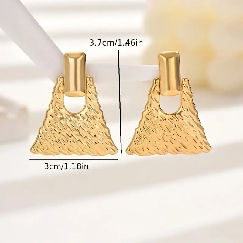 Aretes Dorados Geométricos