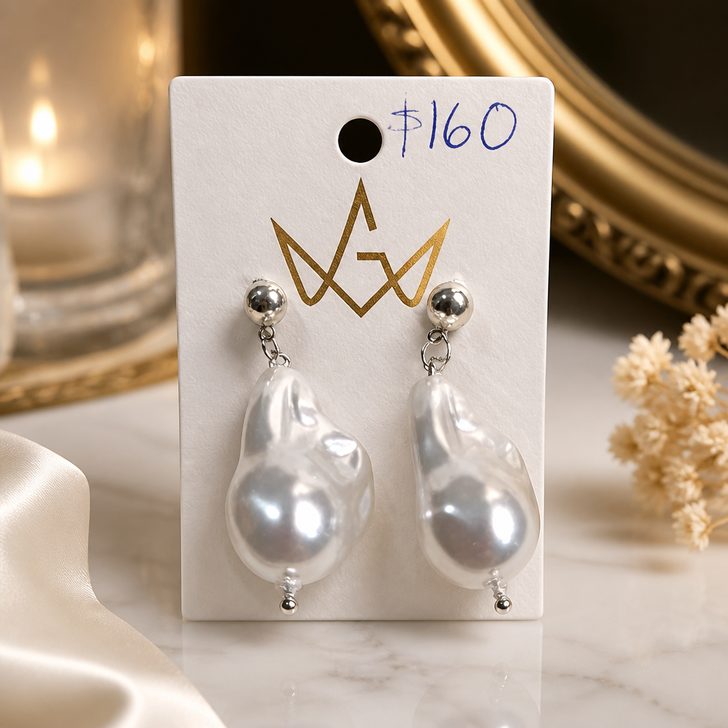 Aretes Perlas Barroca