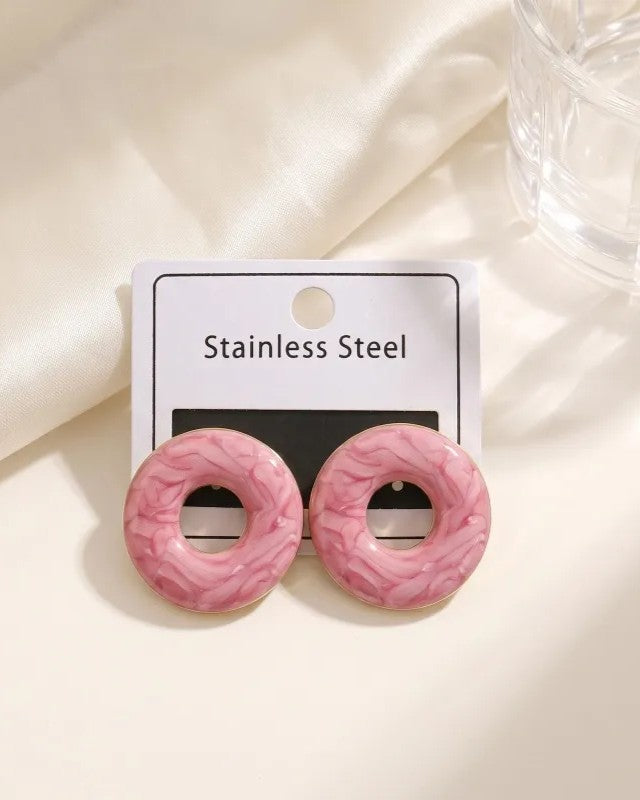 Aretes Dona Rosa Natural Esmaltados