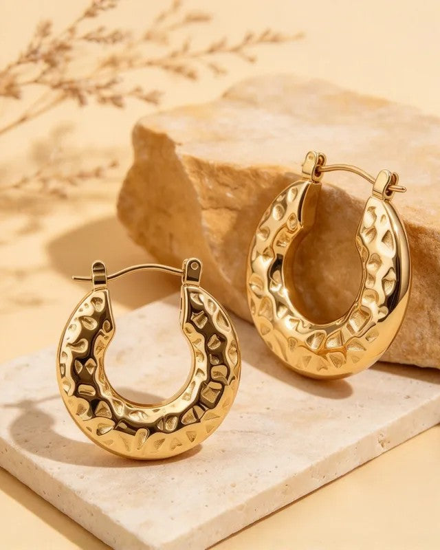 Aretes Dorados Arracadas Amatilladas