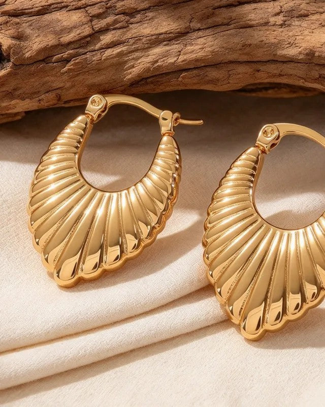 Aretes Dorados Rayados
