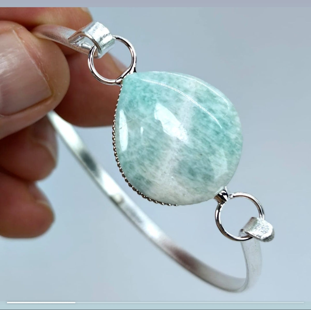 Brazalete Piedra Mineral Amazonita