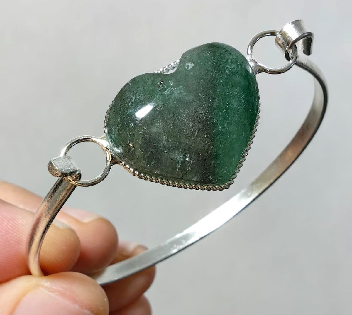 Brazalete Piedra Mineral Cuarzo Verde