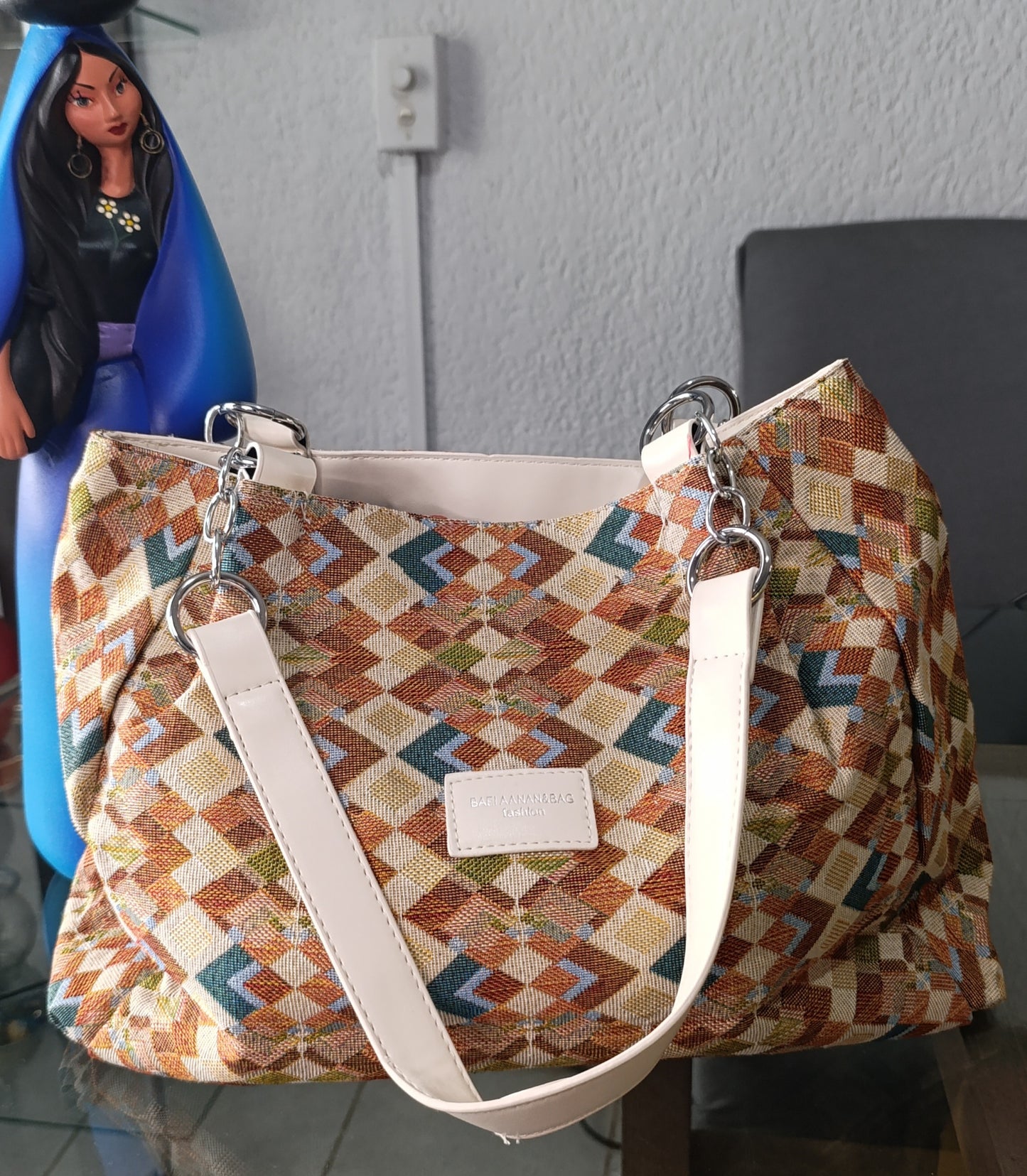 Bolsa Tote Estampado Étnico