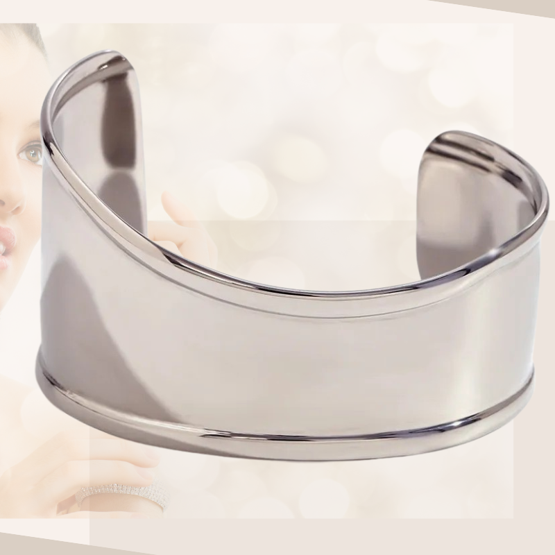 Brazalete Liso Plateado Wonder Woman