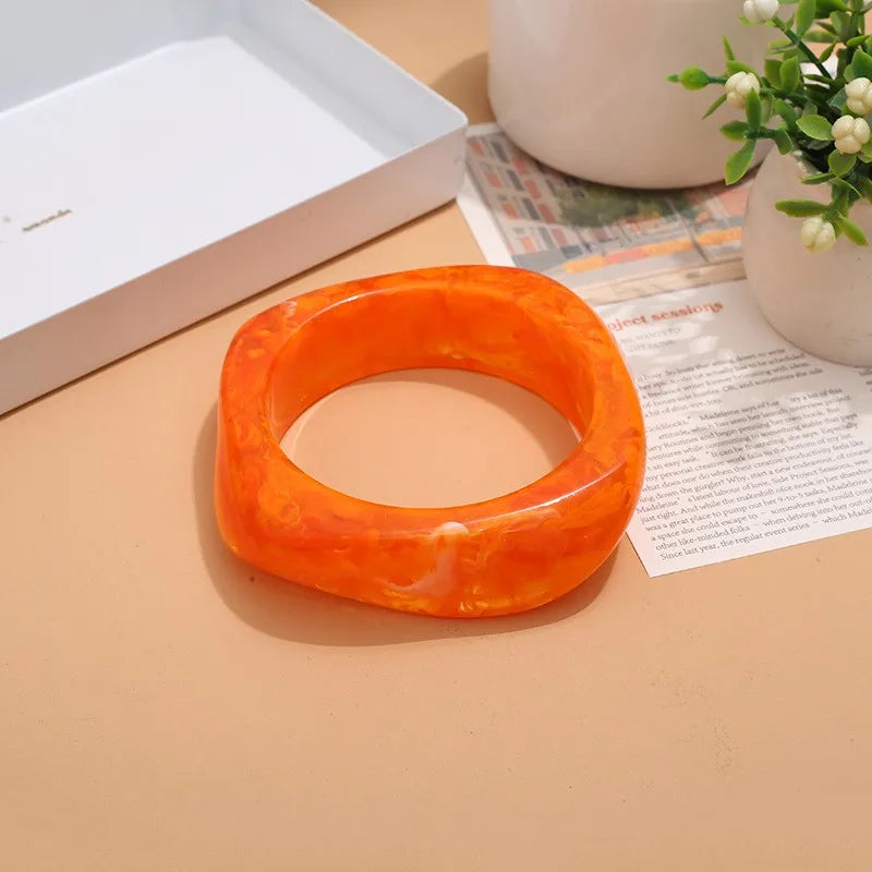 Brazalete Resina Color Naranja