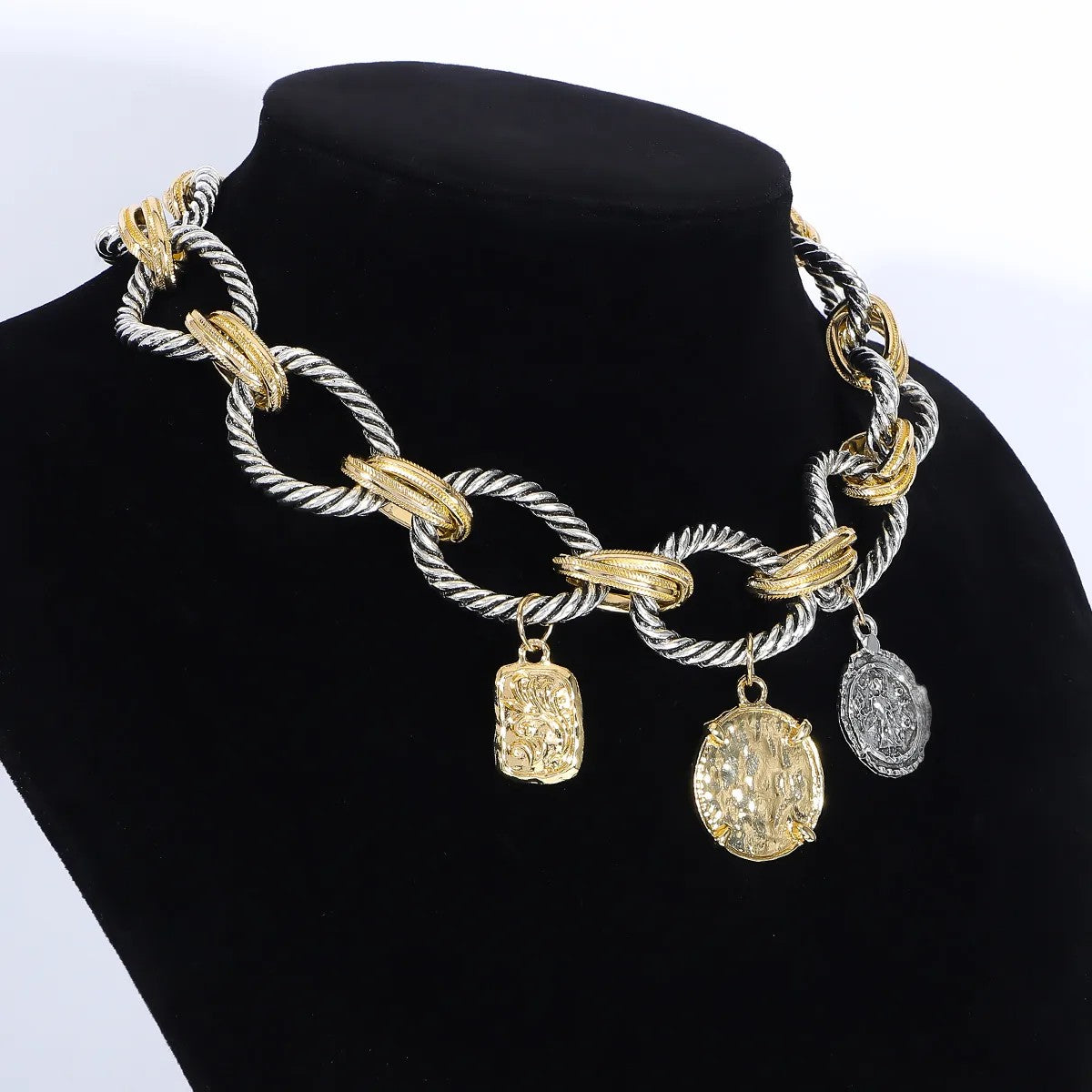 Collar Eslabones Bicolor