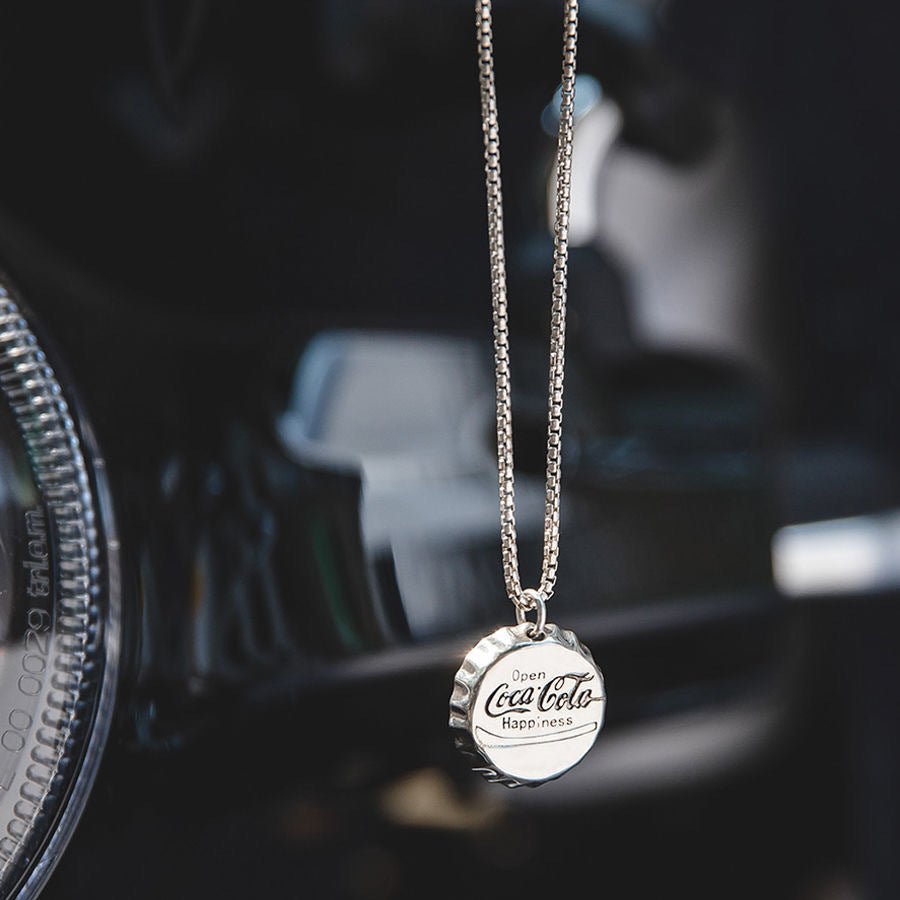 Collar Plateado Dije Coca Cola