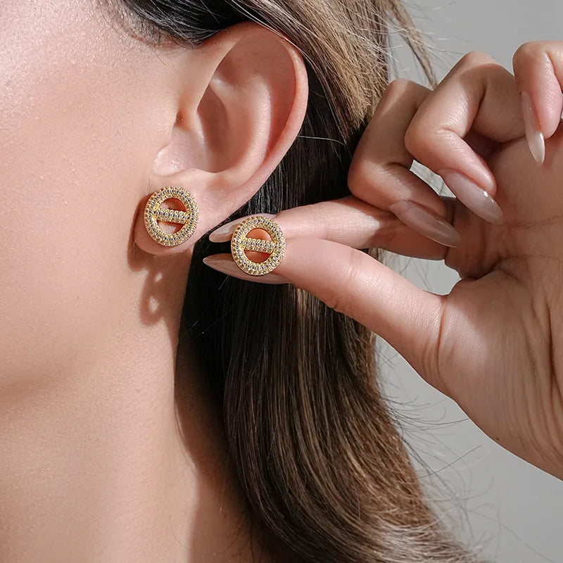 Collar Cadena Dorada Dior Dije y Aretes