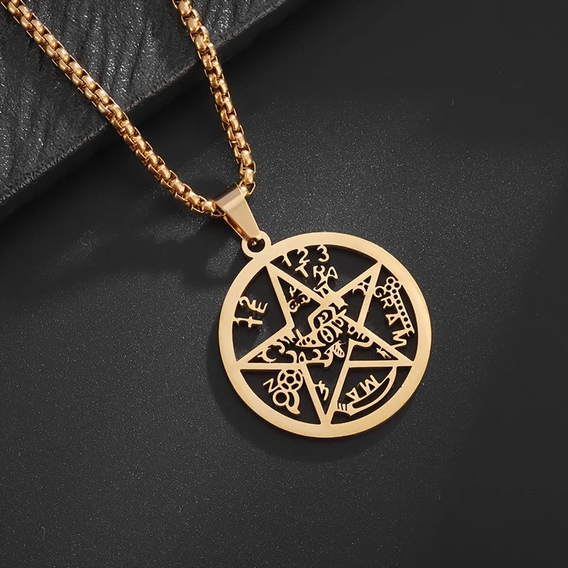 Collar Cadena Dorada Dije Tetragrammaton