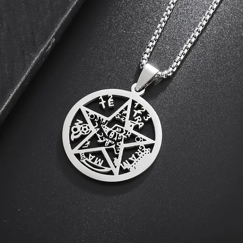 Collar Cadena Plateada Dije Tetragrammaton