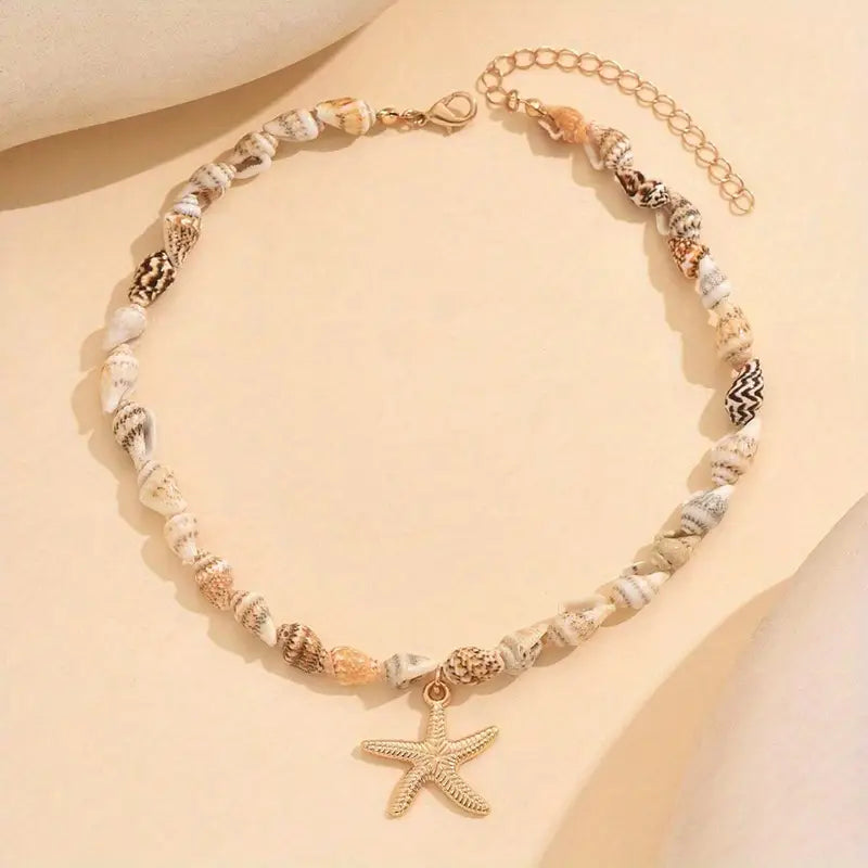 Collar de Caracoles Dije Estrella Mar