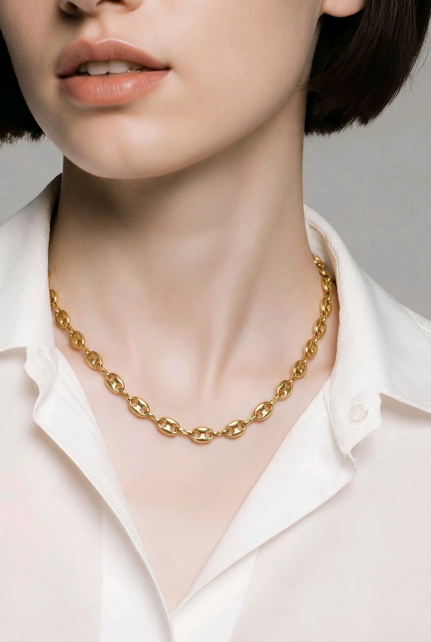 Collar Dorado Trompa de Cochino