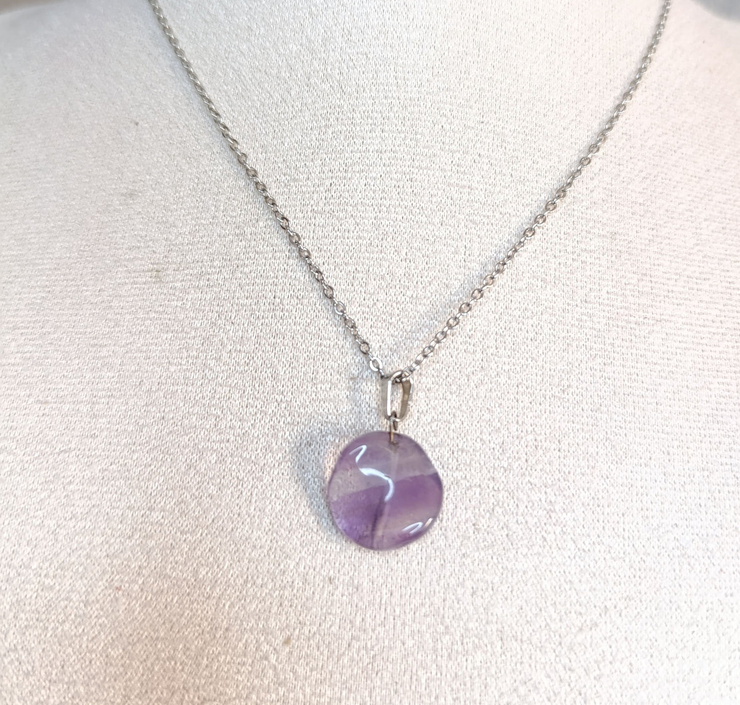 Dije Amatista Oblonga de 24 mm x 45 cms