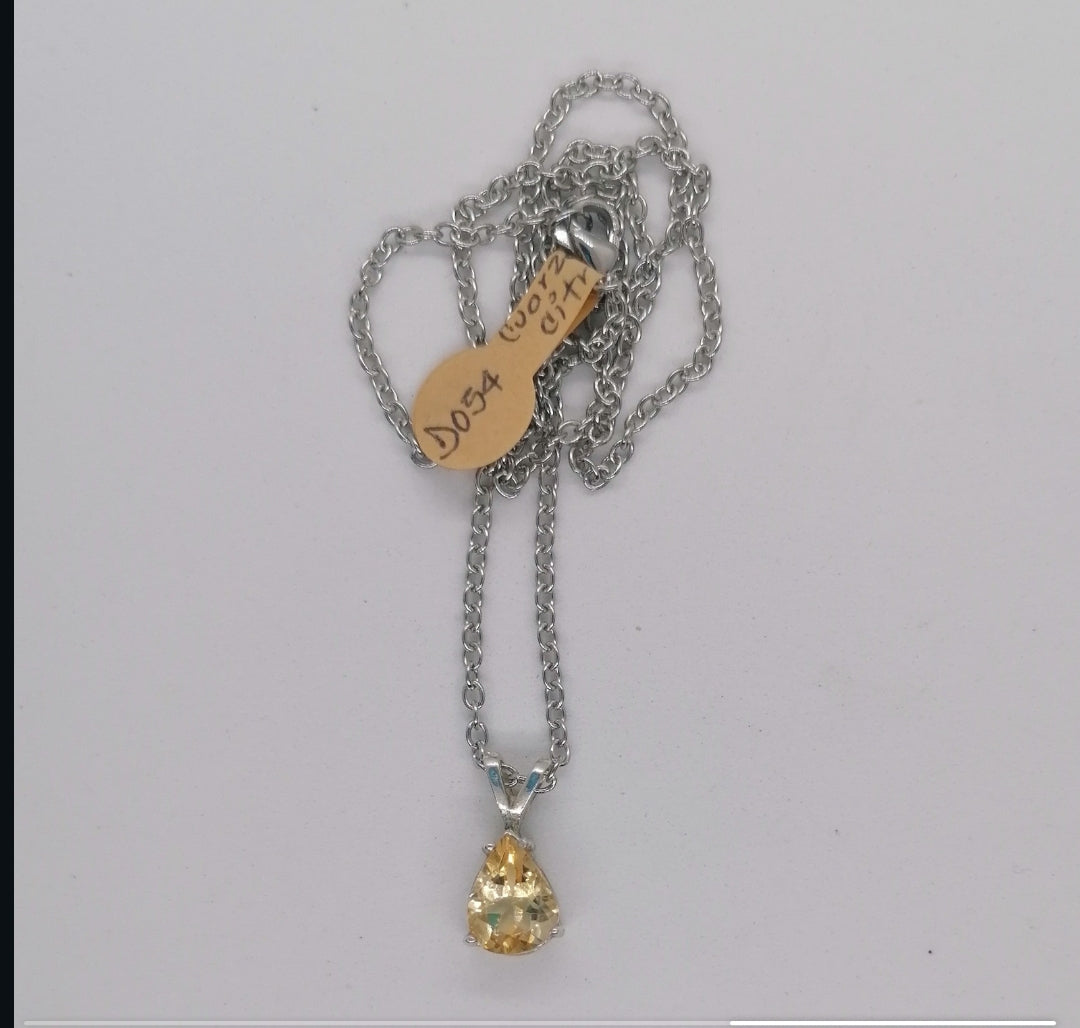 Dije Citrino Limón Gota