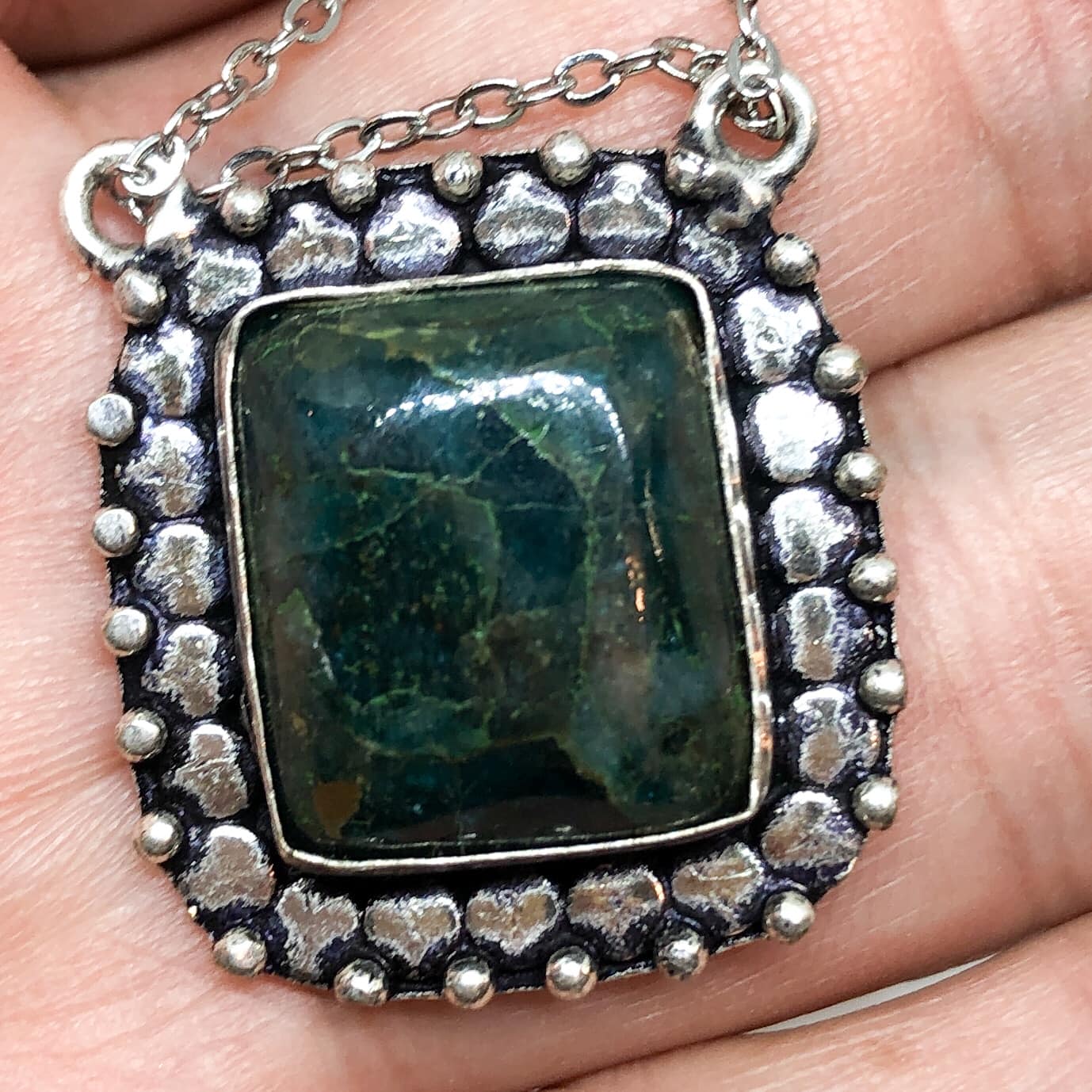 Dije Apatito Azul Rectangular