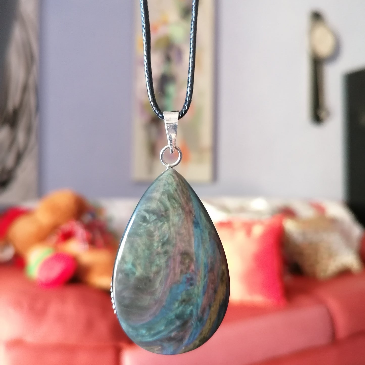 Dije Obsidiana Telaraña