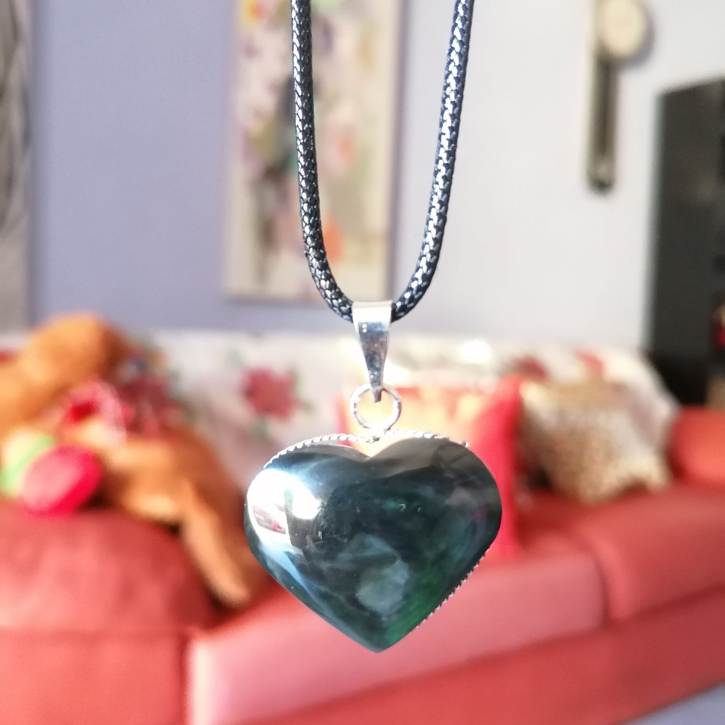 Dije Obsidiana Telaraña