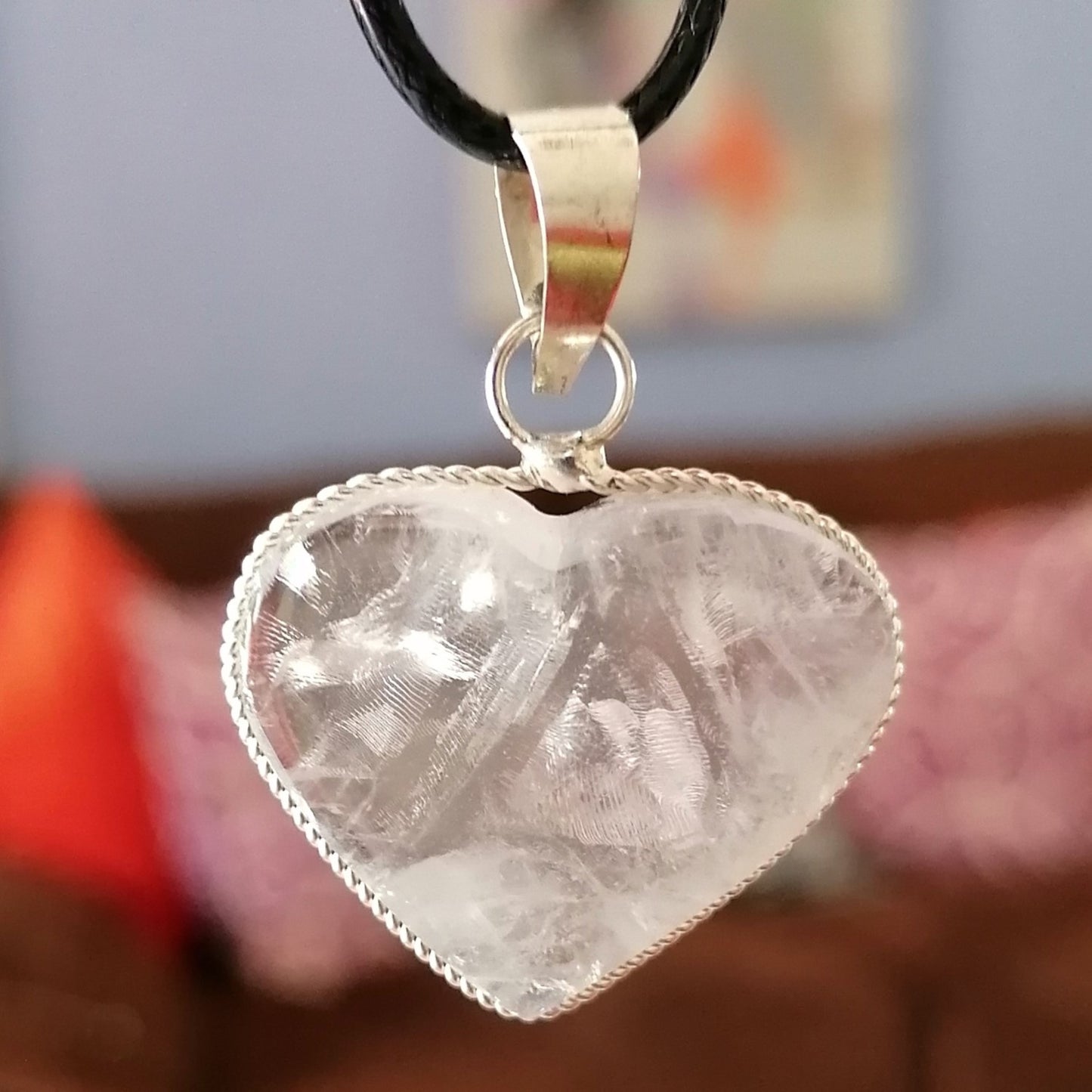 Dije Amatista Transparente Corazón