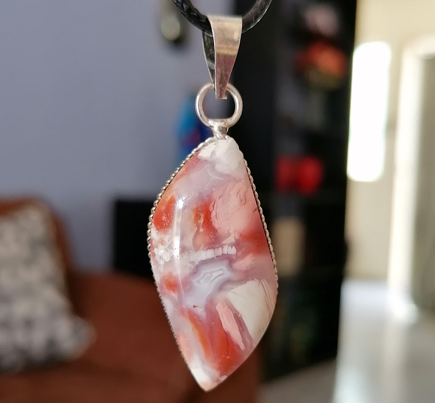 Dije Jaspe con Cuarzo Rosa