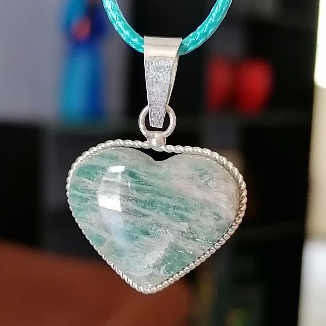 Dije Amazonita Corazón