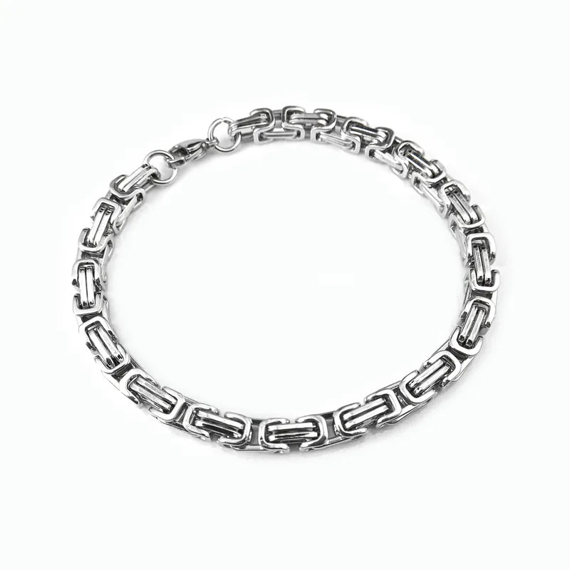 Pulsera Plateada Eslabones 21 cm