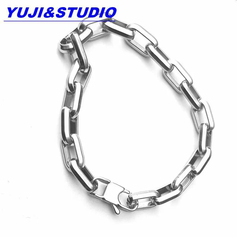 Pulsera Plateada Eslabones 21 cm