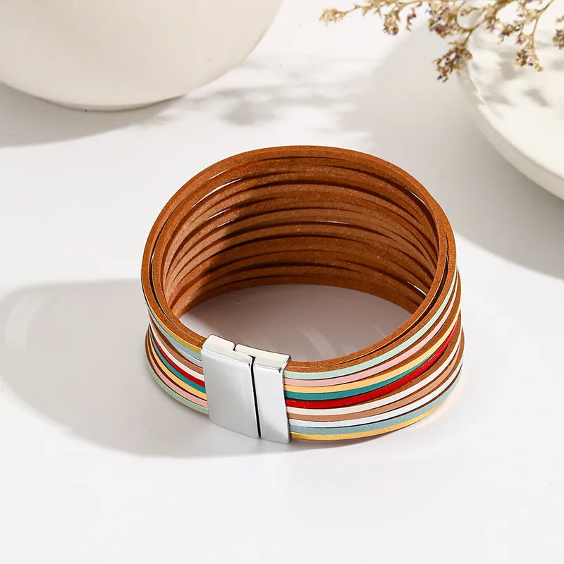 Pulsera Piel Multicolores