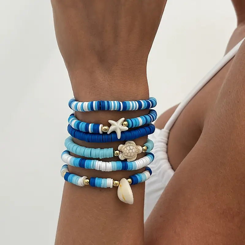 Pulseras Elásticas Tonos Azules