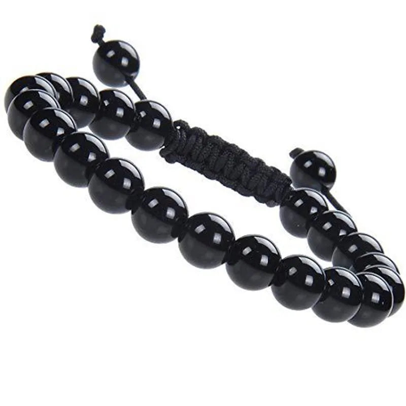 Pulsera Cuencas Obsidiana Negra
