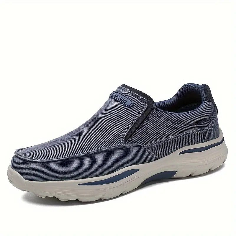 Zapato Azul Gris Tipo Sketchers