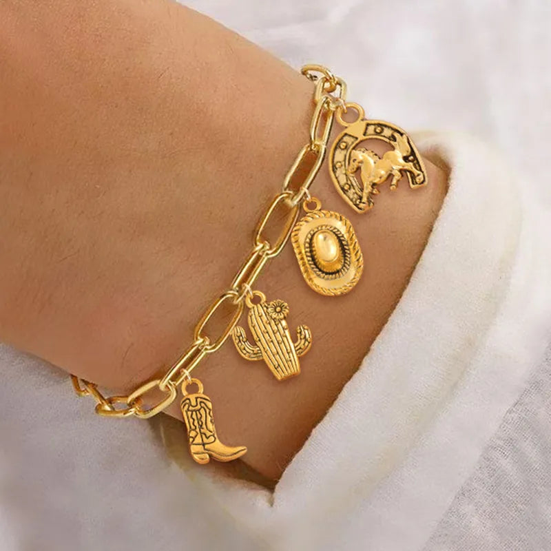 Pulsera Dorada Cowgirl