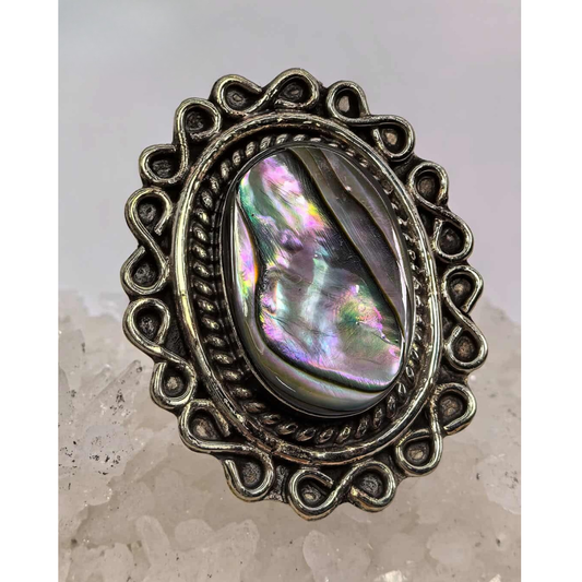 Anillo Garigoleado Abulón Ajustable