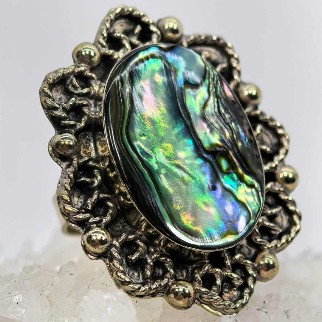 Anillo Garigoleado Abulón Ajustable