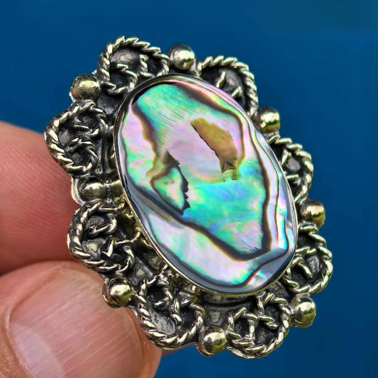 Anillo Garigoleado Abulón Ajustable