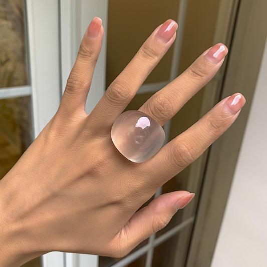 Anillo Resina Bola Transparente T7-T8