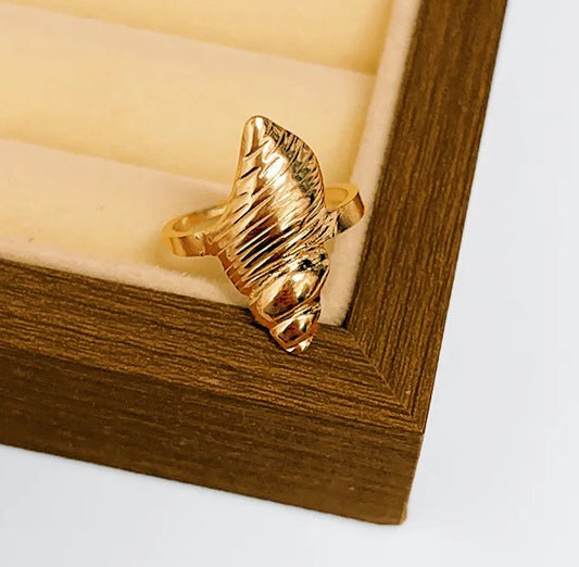 Anillo Dorado Caracol - Ajustable